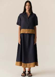 Tops: Speck Contrast Shirt