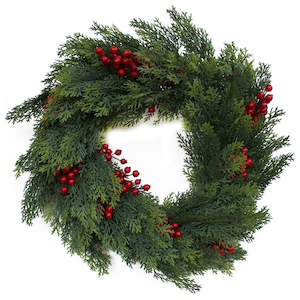 Christmas Wreaths Garlands: Wreath - Traditional Cedar Christmas Wreath ✰✰✰ SPECIAL ✰✰✰