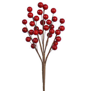Christmas Picks Flowers: Red Berry Pick - 25cm - Box Lot deal (6)