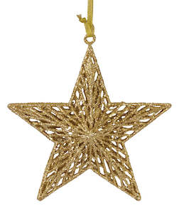 Christmas Decorations Gold: Star - Gold - 18cm