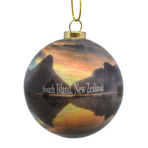 Christmas Decorations Gold: Decoration - New Zealand Landscape Bauble - Box Lot Deal (6)