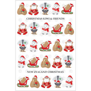 View 2: Tea Towel - Christmas Kiwi and Friends - Box Lot Deal (10)