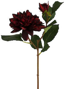 Flowers: Dahlia Flower Spray - Burgundy Blood Red