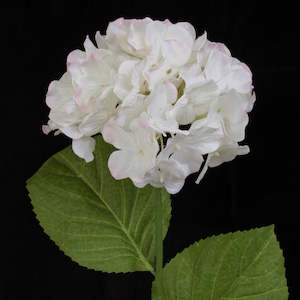 Artificial Flowers Ghijkl: Hydrangea Flower Spray - White
