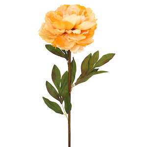 Artificial Flowers Orange Yellow: Peony Spray - Artificial - Roosevelt Burnt Cream