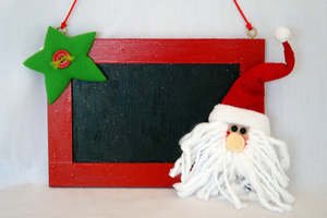 Christmas Santas: Child's Door Blackboard - Santa ✰✰✰ END OF LINE SPECIAL ✰✰✰