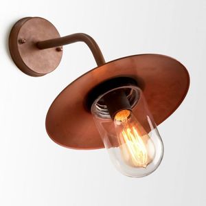 Deksel01 Aged Copper Exterior Wall Light