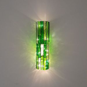 Chiselled Collection - Green Mosaic Wall Sconce - Decor Lighting