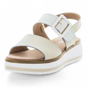 Sandals: Just Bee Carlita - Cream/White