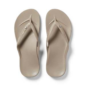 Jandals: Archies Arch Support Jandals - Crystal Taupe
