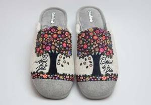 Ladies Slippers: Devalverde 1118 - Grey