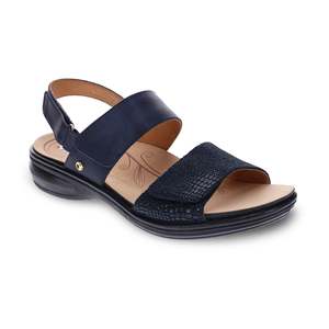 Sandals: Revere Como - Sapphire/Navy Lizard