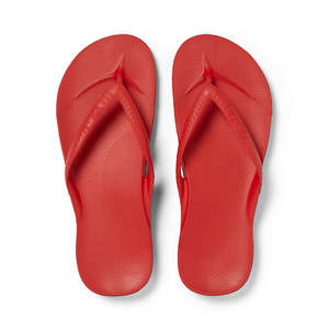 Womens: Archies Arch Support Jandals - Chilli Red