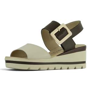 Ladies Wedges: Just Bee Connor - Beige/Chocolate