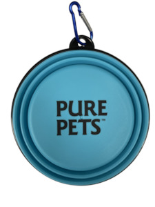 Pet Health: Pure Pets Collapsible Silicone Travel Bowl