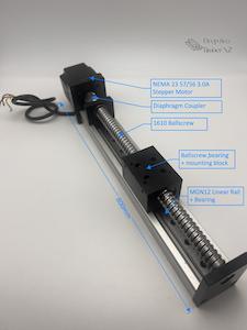 Cnc Components: 800mm Linear Rail Assembly - MGN15 Rail + 1610 Ballscrew + Nema23 Stepper