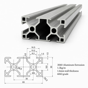 Aluminum Extrusions: 3060 Aluminum Extrusion - T Slot