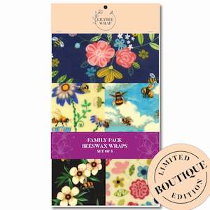 Beeswax Wrap Family Packs: Wildflower Honey - Family Pack of Beeswax Wraps