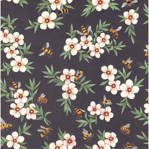 Manuka Honey Bees pure cotton fabric