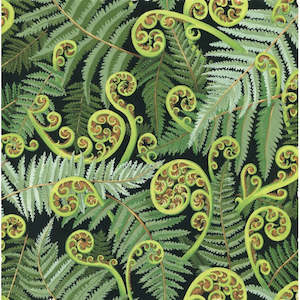 Koru Fronds pure cotton fabric