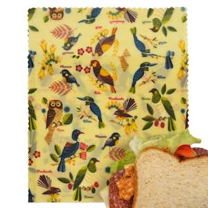 Beeswax Food Bags: Morepork and Friends Sandwich Bag
