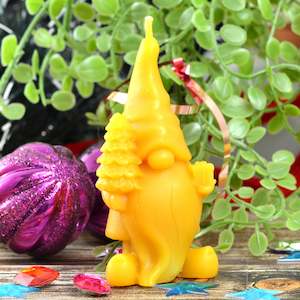 Pure Beeswax Candles All: Oakley with a Tree Christmas Elf Beeswax Candle