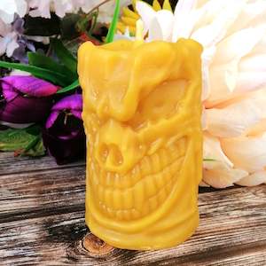 Skull Beeswax Candles: PT the Pet Troll Beeswax Candle