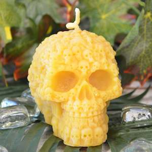 Skully McNoggin Skull Beeswax Candle
