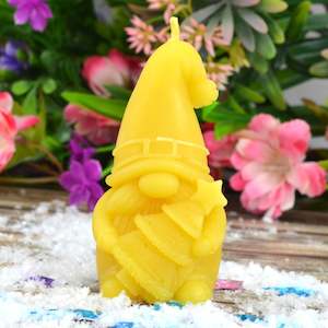 Pure Beeswax Candles All: Finley with a Christmas Tree Elf Beeswax Candle