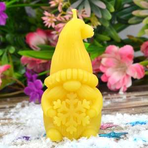 Pure Beeswax Candles All: Blake with a Snowflake Christmas Elf Beeswax Candle