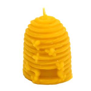 Honey Bee Candles: Skep Beehive beeswax candle