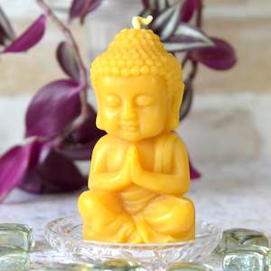 Buddha Candles: Meditating Buddha Beeswax Candle