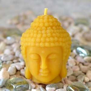 Buddha Candles: Buddha Head Beeswax Candle (medium)