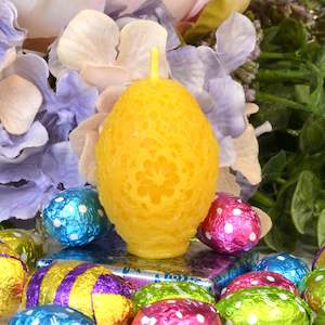 Animal Pure Beeswax Candles: Lace Egg Beeswax Candle