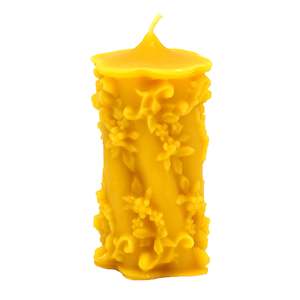 Flower And Forest Beeswax Candles: Floral Twist beeswax pillar candle