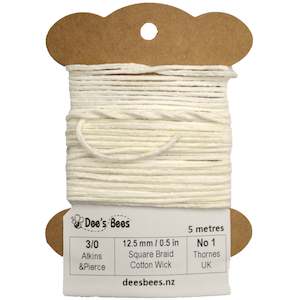 3/0 Square Braided Cotton Candle Wick