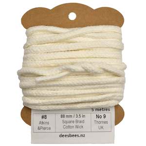 #8 Square Braided Cotton Candle Wick