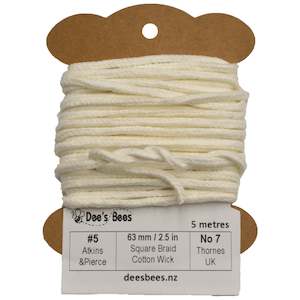 #5 Square Braided Cotton Candle Wick