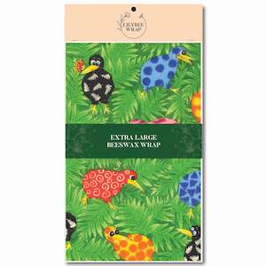 Kiwiana Collection: Rainbow Kiwis - XL Beeswax Wrap