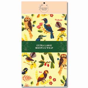 Kiwiana Collection: Morepork and Friends - XL Beeswax Wrap