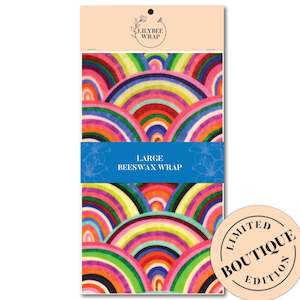Large Beeswax Wraps: Over The Rainbow - large beeswax wrap