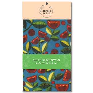 Beeswaxwraps And Bags: Pohutukawa Blue - medium sandwich bag