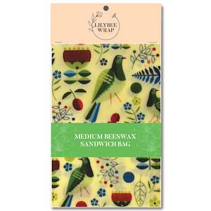 Beeswaxwraps And Bags: Kereru Korero - medium sandwich bag