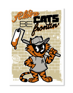 Products: Cats be Frontin Art Print