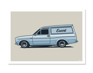 Products: Ford Escort Panel Van Art Print