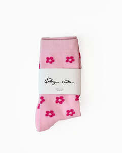 Kathryn Wilson Pink Magenta Petal Socks
