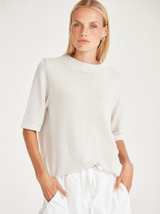 Sills Echo Knit Tee Pumice
