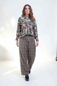 Designers 1: Sheryl May Mocha Wool Mix Pleat Pant