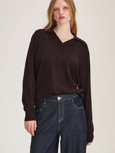 Knitwear: Caroline Sills Yuki Cashmere Polo