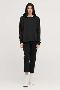 Knitwear: Taylor Subject Hoodie Black/Ivory